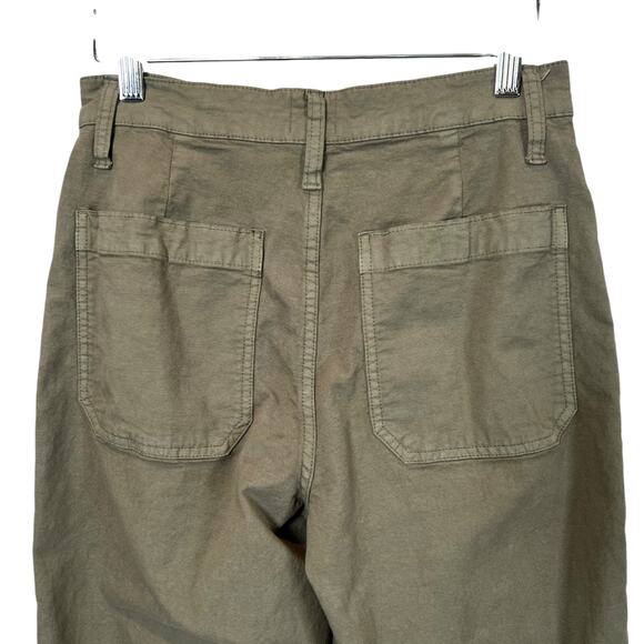 J Crew Slim Wide Leg Pant Olive Green Women's 27 - Picture 6 of 10